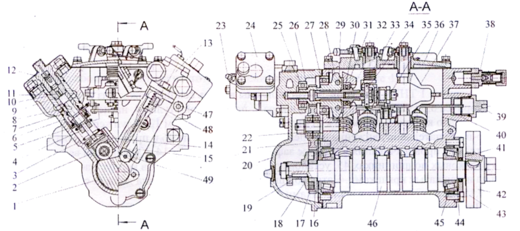 Топливный насос высокого давления (ТНВД-337) с топливоподкачивающим насосом  - двигателя КАМАЗ Евро-2-3 - 740.50, 740.51