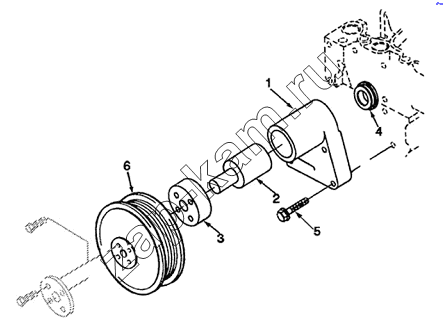 Схема/чертеж: FAN DRIVE / Cummins-4BT3.9