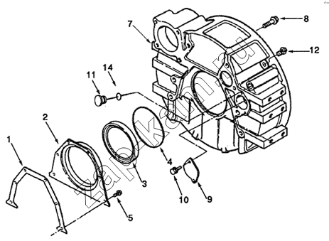 Схема/чертеж: FLYWHEEL HOUSING / Cummins-4BT3.9