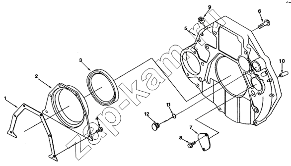 Схема/чертеж: FLYWHEEL HOUSING / Cummins-4BT3.9