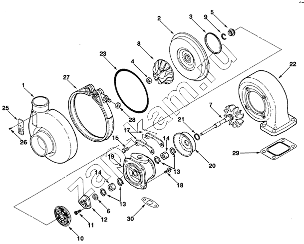 Схема/чертеж: TURBOCHARGER / Cummins-4BT3.9