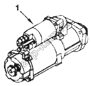 Схема/чертеж: Стартерный электродвигатель / Cummins 6ISBe-210
