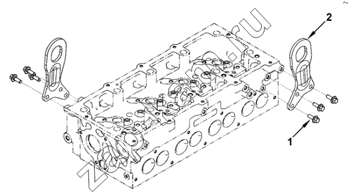 Схема/чертеж: Подъемный кронштейн / Cummins ISF 2.8 (S3129T)