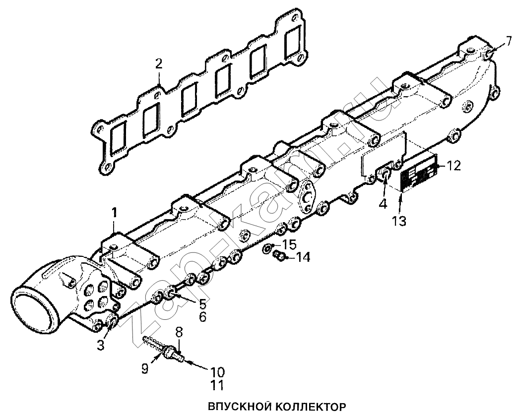 Схема/чертеж: Коллектор впускной / DAF 95XF