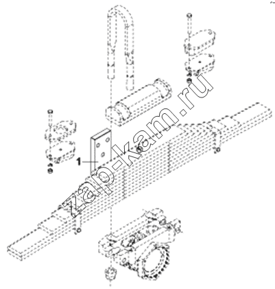 Схема/чертеж: Ограничитель рессоры / DongFeng DFL-3251A