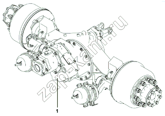 Схема/чертеж: DH7131.400316 Средний мост / DongFeng DFL-3251AXA Euro3