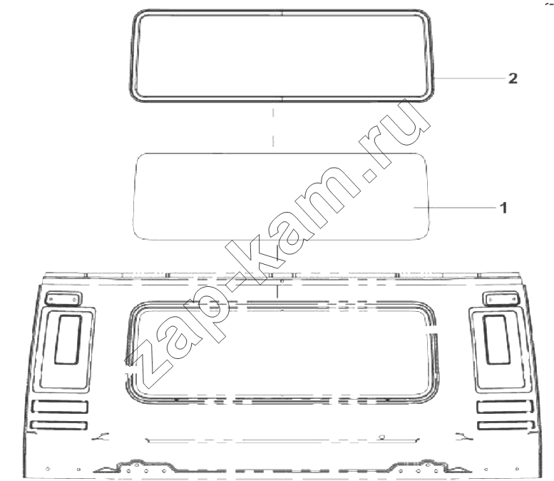 Схема/чертеж: 5603A-C0100 Заднее стекло / DongFeng DFL-3251AXA Euro3