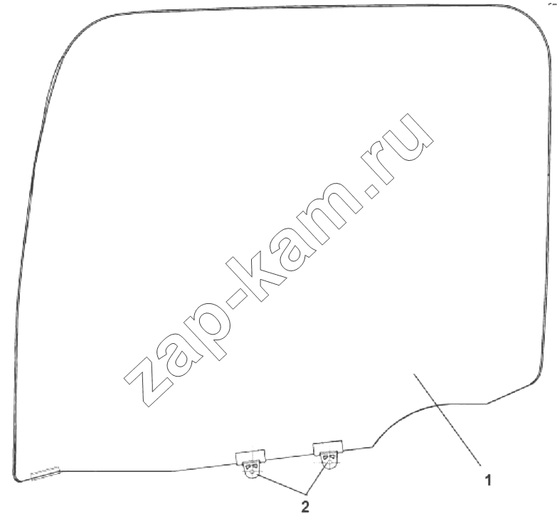 Схема/чертеж: 6103A-C0100 Стекло левой двери / DongFeng DFL-3251AXA Euro3