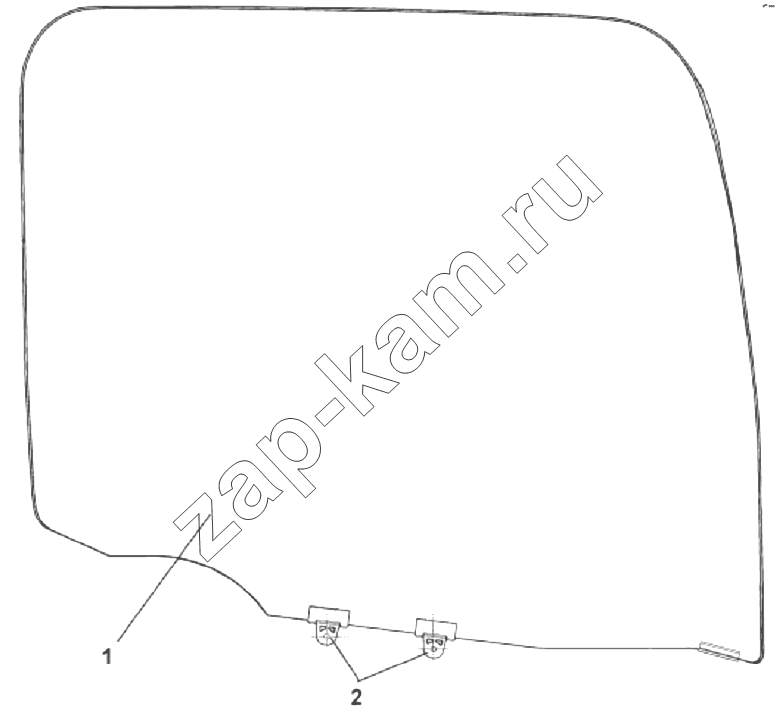 Схема/чертеж: 6103B-C0100 Стекло правой двери / DongFeng DFL-3251AXA Euro3