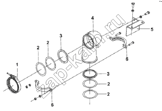 Схема/чертеж: Supercharger Outlet Connecting Pipe Subassembly / DongFeng L3251A3 (вар.)