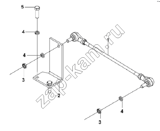 Схема/чертеж: Gear Lever Subassembly Single Lever / DongFeng L3251A3 (вар.)