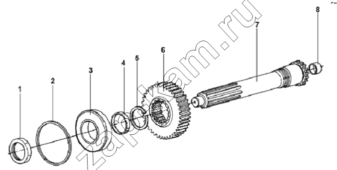 Схема/чертеж: First Shaft Assembly / DongFeng L3251A3 (вар.)