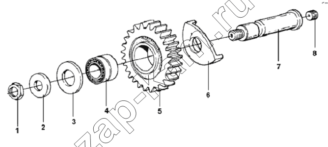 Схема/чертеж: Reverse Gear Counter Shaft Assembly / DongFeng L3251A3 (вар.)