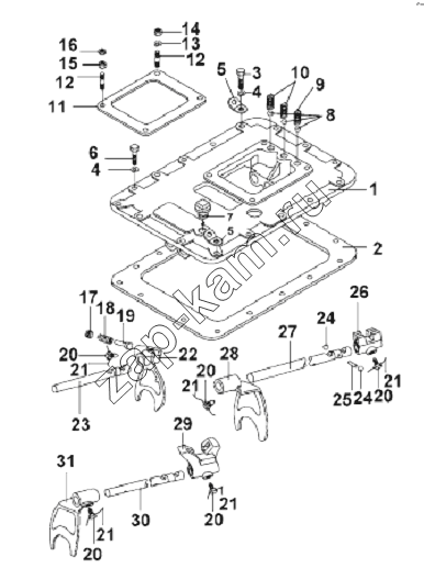 Схема/чертеж: Upper Cover Assembly / DongFeng L3251A3 (вар.)