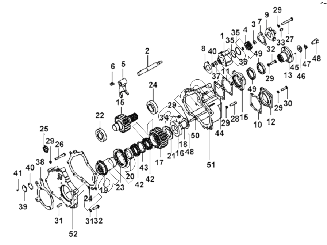 Схема/чертеж: QH7 Power Takeoff Assembly / DongFeng L3251A3 (вар.)