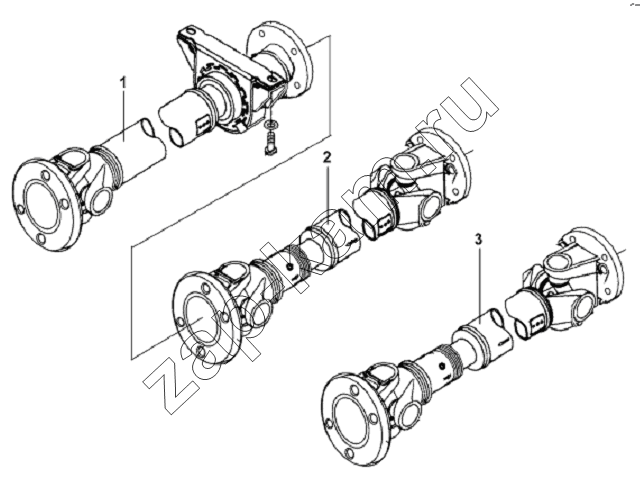 Схема/чертеж: Driving Shaft Subassembly / DongFeng L3251A3 (вар.)