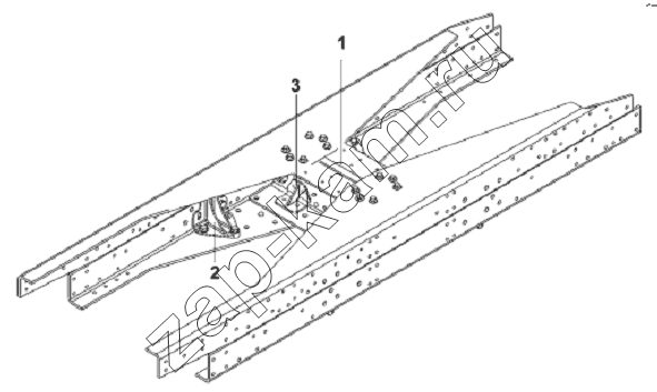Схема/чертеж: Cross Beam Subassembly-Equilibrium Suspension / DongFeng L3251A3 (вар.)