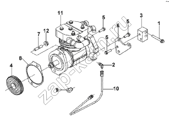 Схема/чертеж: Air Compressor Subassembly / DongFeng L3251A3 (вар.)