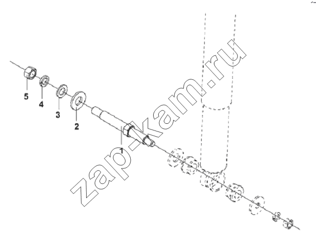Схема/чертеж: Vibration Damper Lower Bracket & Lower Pin Subassembly / DongFeng L3251A3 (вар.)