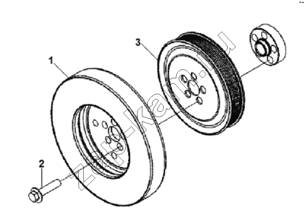 Схема/чертеж: Torsional Vibration Damper Subassembly / DongFeng L3251A3 (вар.)