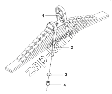 Схема/чертеж: Equilibrium Suspension Connection Subassembly-Cover Plate, Bolt / DongFeng L3251A3 (вар.)