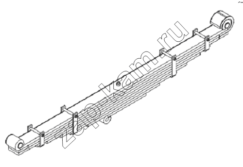 Схема/чертеж: Front Leaf Spring Subassembly / DongFeng L3251A3 (вар.)