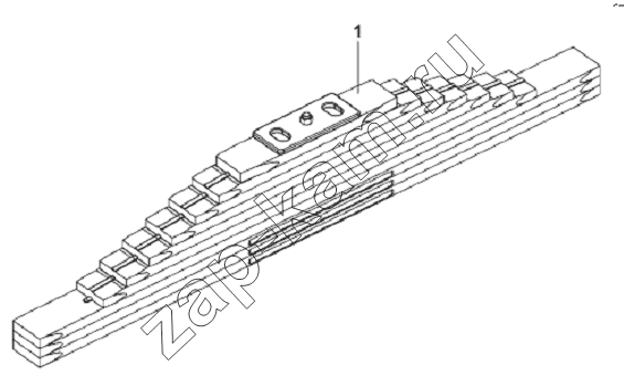 Схема/чертеж: Rear Leaf Spring Subassembly / DongFeng L3251A3 (вар.)