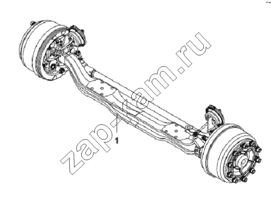 Схема/чертеж: Front Axle Assembly / DongFeng L3251A3 (вар.)