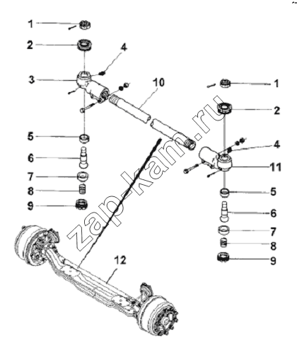 Схема/чертеж: Tie Rod Subassembly / DongFeng L3251A3 (вар.)