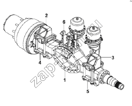 Схема/чертеж: Rear Axle Case Subassembly / DongFeng L3251A3 (вар.)