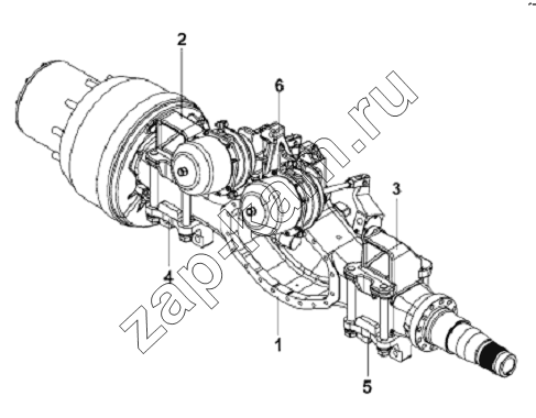 Схема/чертеж: Middle Axle Case Subassembly / DongFeng L3251A3 (вар.)