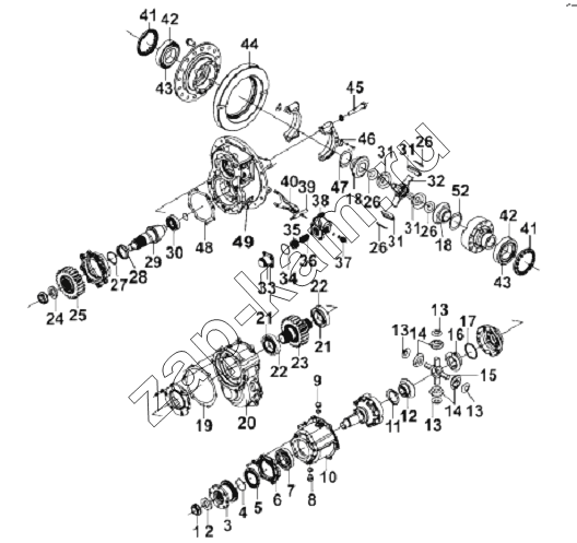 Схема/чертеж: Middle Axle Main Retarder / DongFeng L3251A3 (вар.)