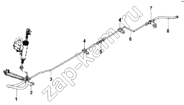Схема/чертеж: Clutch System Steel Pipe Subassembly-Complete Trailer / DongFeng L3251A3 (вар.)