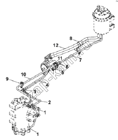 Схема/чертеж: Power Steering Pipeline Subassembly / DongFeng L3251A3 (вар.)