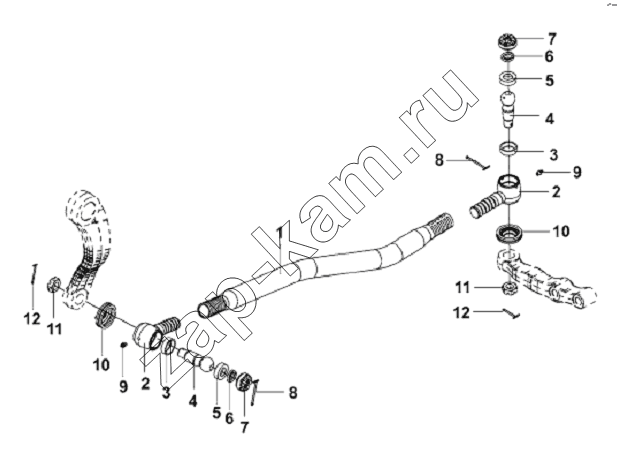 Схема/чертеж: Tie Rod Subassembly / DongFeng L3251A3 (вар.)
