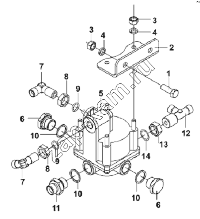 Схема/чертеж: Differential Valve Subassembly / DongFeng L3251A3 (вар.)