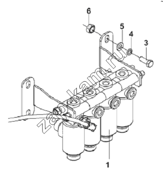 Схема/чертеж: Solenoid Valve Subassembly / DongFeng L3251A3 (вар.)