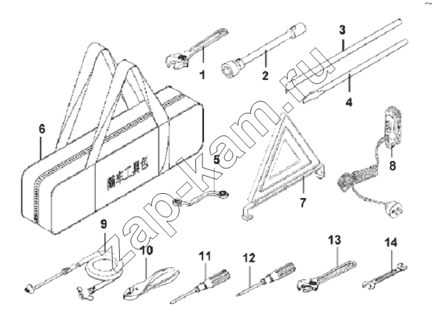Схема/чертеж: Driver Tool Subassembly / DongFeng L3251A3 (вар.)
