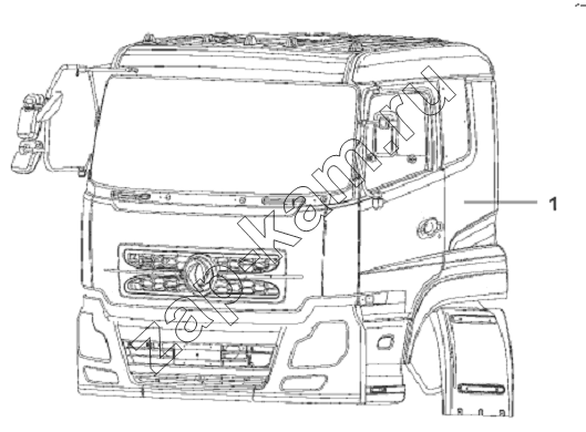 Схема/чертеж: Cab Assembly / DongFeng L3251A3 (вар.)