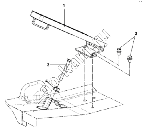 Схема/чертеж: Accelerator Pedal Subassembly / DongFeng L3251A3 (вар.)