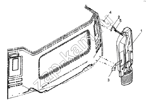 Схема/чертеж: Air Inlet Pipe Subassembly-Cab / DongFeng L3251A3 (вар.)