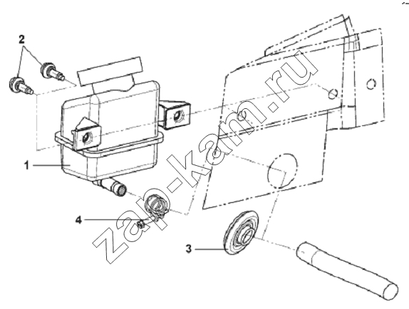 Схема/чертеж: Oil Storage Tank Subassembly / DongFeng L3251A3 (вар.)