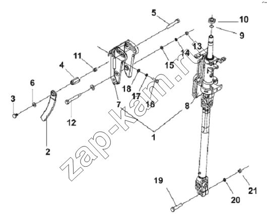 Схема/чертеж: Steering Drive Subassembly / DongFeng L3251A3 (вар.)