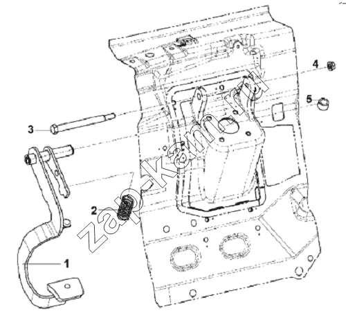 Схема/чертеж: Brake Pedal Subassembly / DongFeng L3251A3 (вар.)
