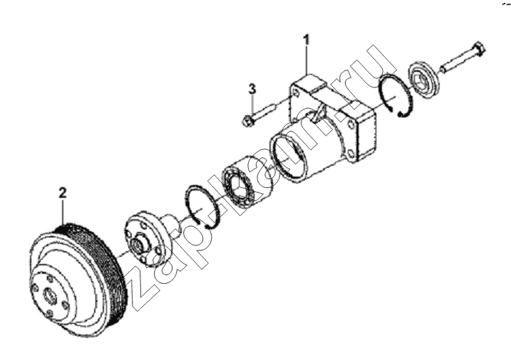 Схема/чертеж: Fan Drive Subassembly / DongFeng L3251A3 (вар.)