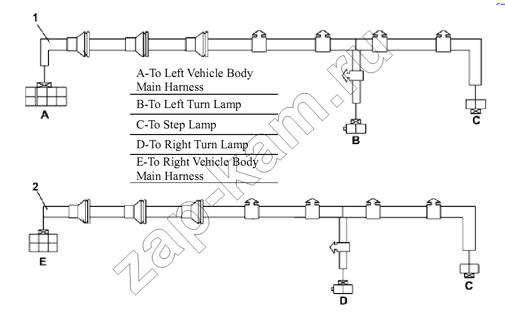 Схема/чертеж: Vehicle Door Harness Subassembly / DongFeng L3251A3 (вар.)