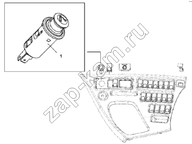 Схема/чертеж: Cigarette Lighter Subassembly / DongFeng L3251A3 (вар.)