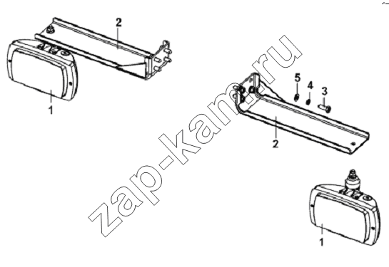 Схема/чертеж: Front Fog Lamp Subassembly / DongFeng L3251A3 (вар.)