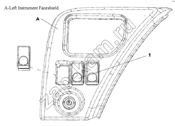 Схема/чертеж: Switch Blanking Cover Subassembly-Rocker Switch / DongFeng L3251A3 (вар.)