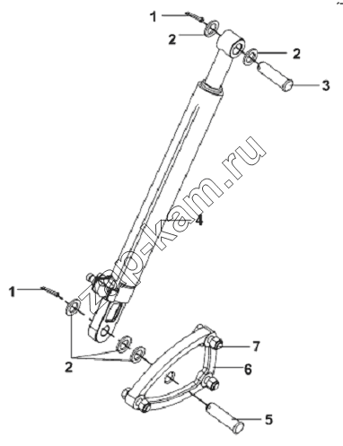 Схема/чертеж: Tilt Cylinder Subassembly / DongFeng L3251A3 (вар.)